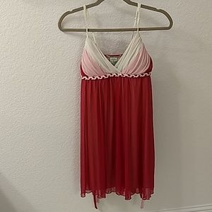 New Hot Kiss pink chiffon dress sz S